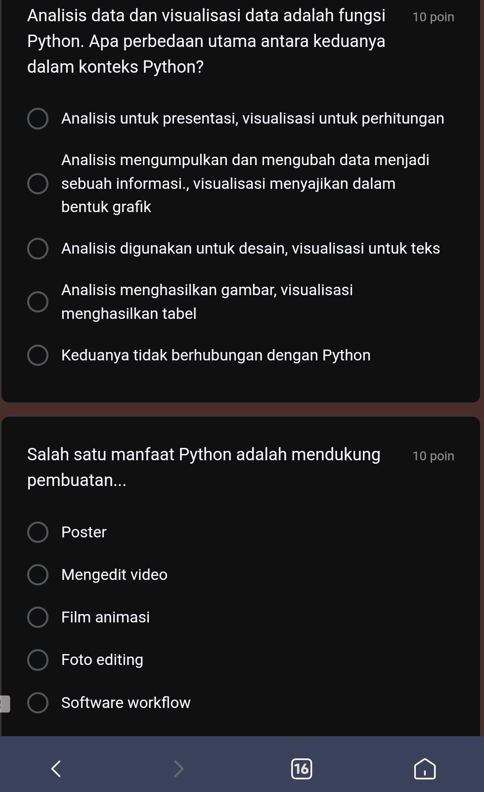 Analisis data dan visualisasi data adalah | StudyX