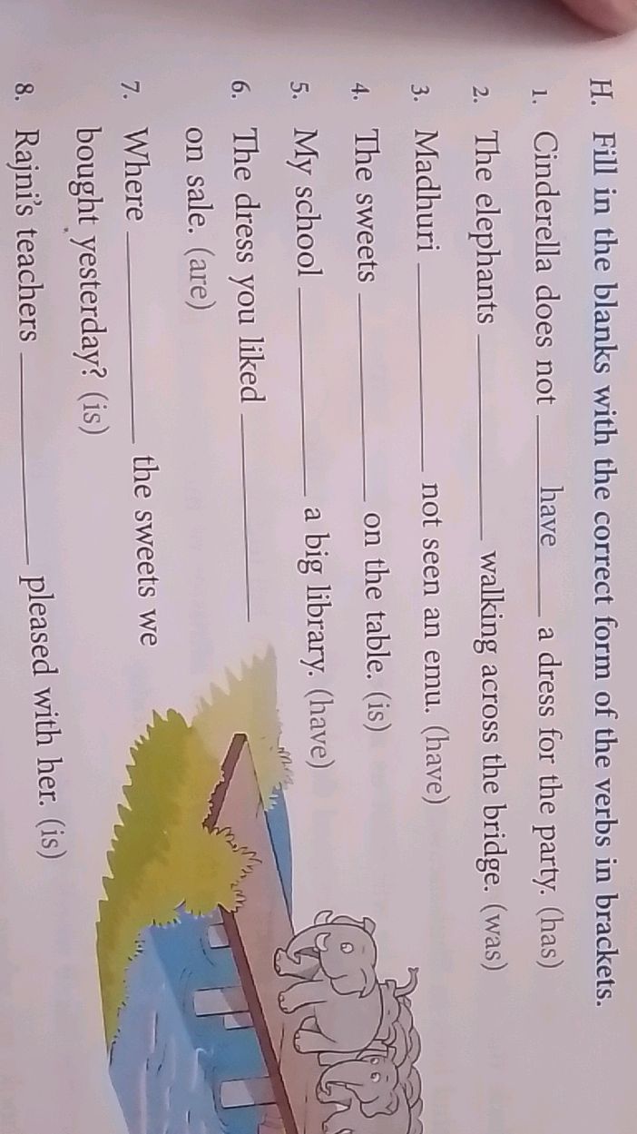 H. Fill in the blanks with the correct form | StudyX