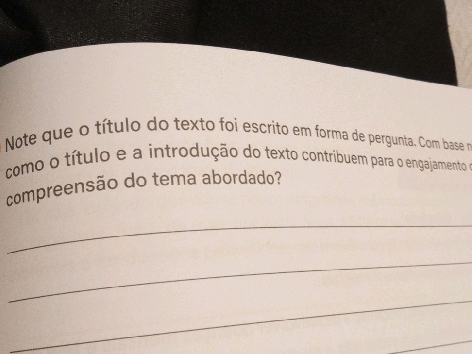 Note que o título do texto foi escrito em | StudyX