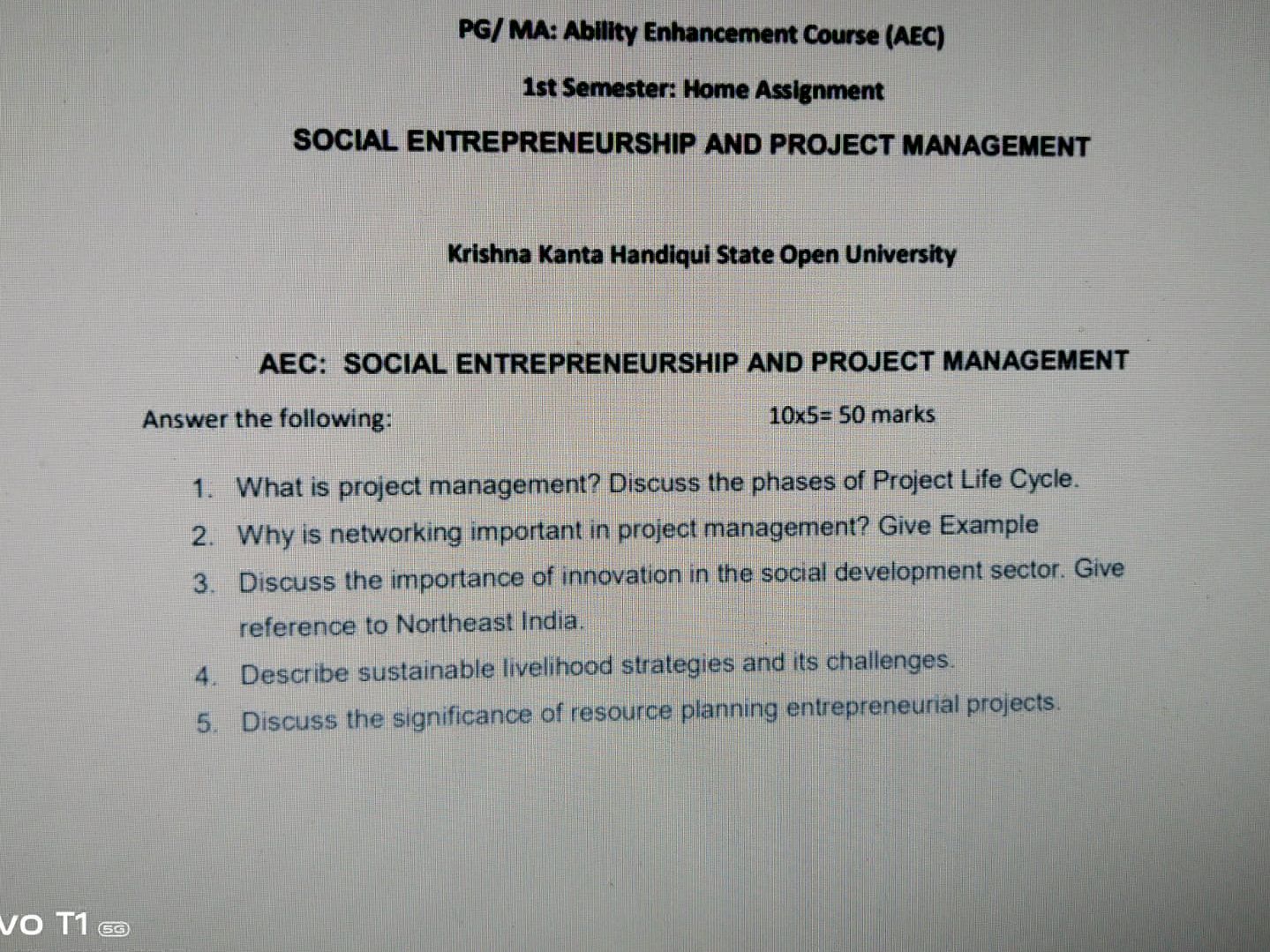 Answer the following: 1. What is project | StudyX