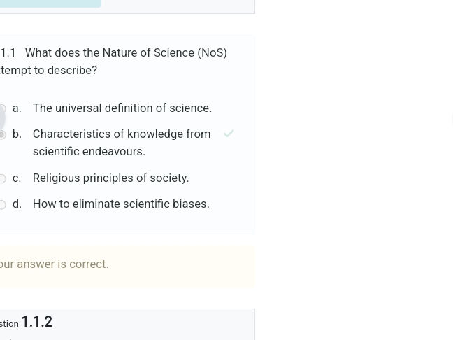 1.1 What does the Nature of Science (NoS) | StudyX