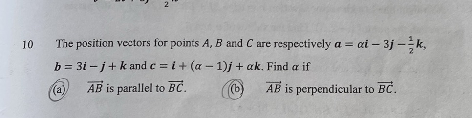 The position vectors for points A, B and C | StudyX