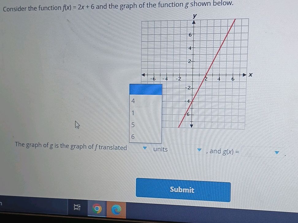 Consider the function $f(x) = 2x + 6$ and | StudyX