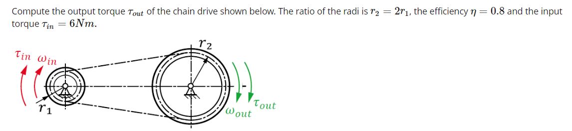 Output Torque Compute the output torque $ _{out}$ of the | StudyX