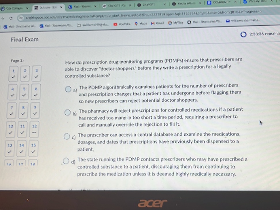 Pdmp Database How do prescription drug monitoring programs | StudyX