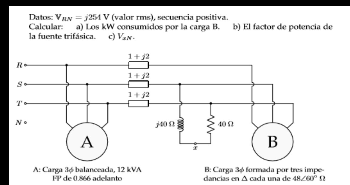 Calcular Rms Datos: $V_{RN} = j254 V$ (valor rms), | StudyX