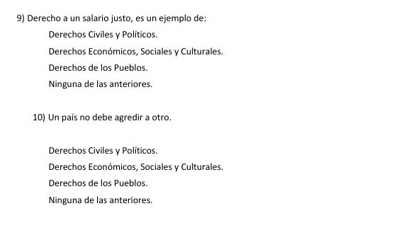 9) Derecho a un salario justo, es un ejemplo | StudyX