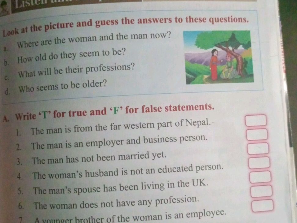 Look at the picture and guess the answers to | StudyX