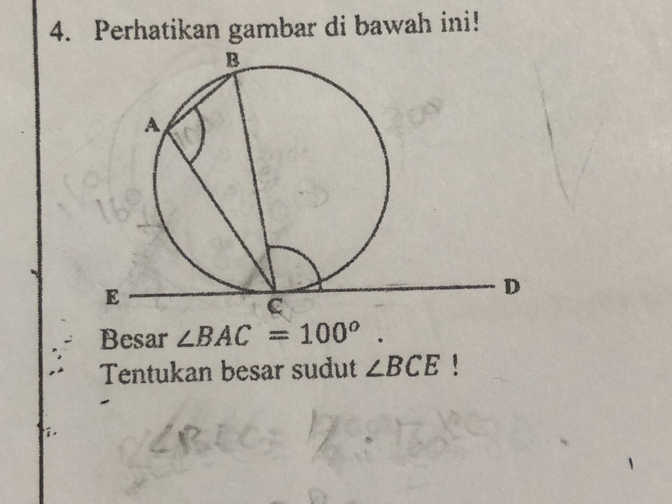 Perhatikan gambar di bawah ini! Besar ∠BAC | StudyX