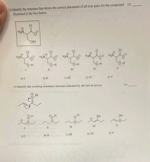 12) Identify the structure that shows the | StudyX