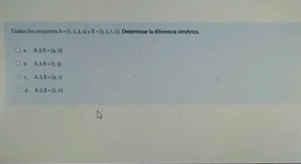 Dados los conjuntos A={1, 2, 3, 4} y B={3, | StudyX