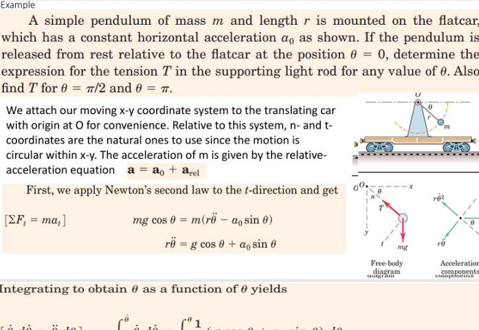 A simple pendulum of mass $m$ and length $r$ | StudyX