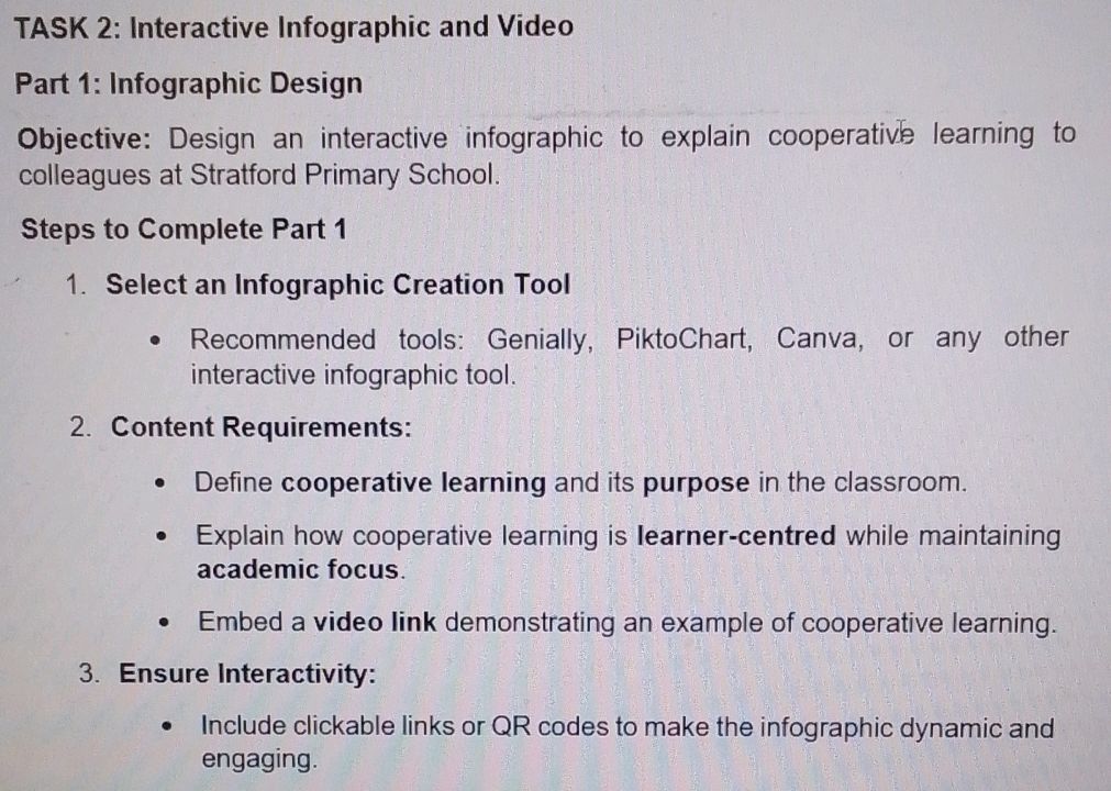 TASK 2: Interactive Infographic and Video | StudyX