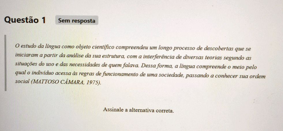 O estudo da língua como objeto cientifico | StudyX