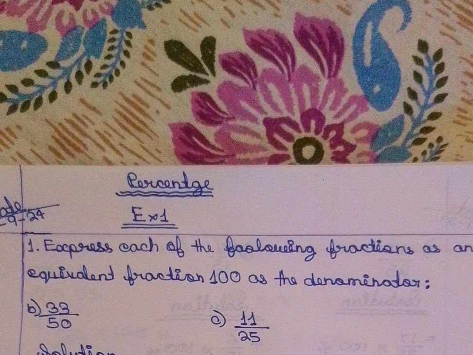 1. Express each of the following fractions | StudyX