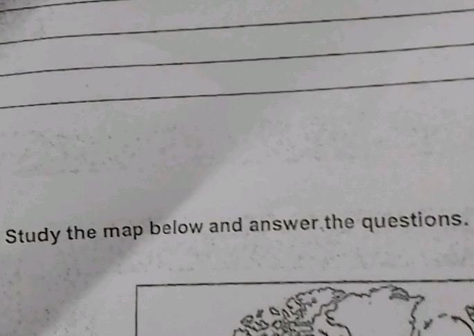 Study the map below and answer the questions. | StudyX