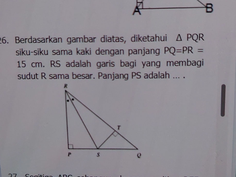 26. Berdasarkan gambar diatas, diketahui \( | StudyX