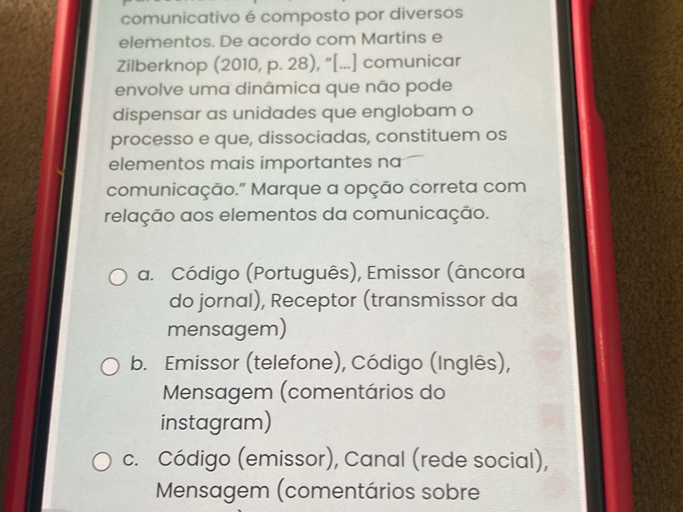 Marque a opção correta com relação aos | StudyX