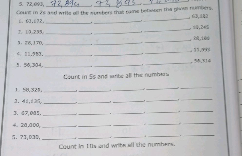 Count in 2s and write all the numbers that | StudyX