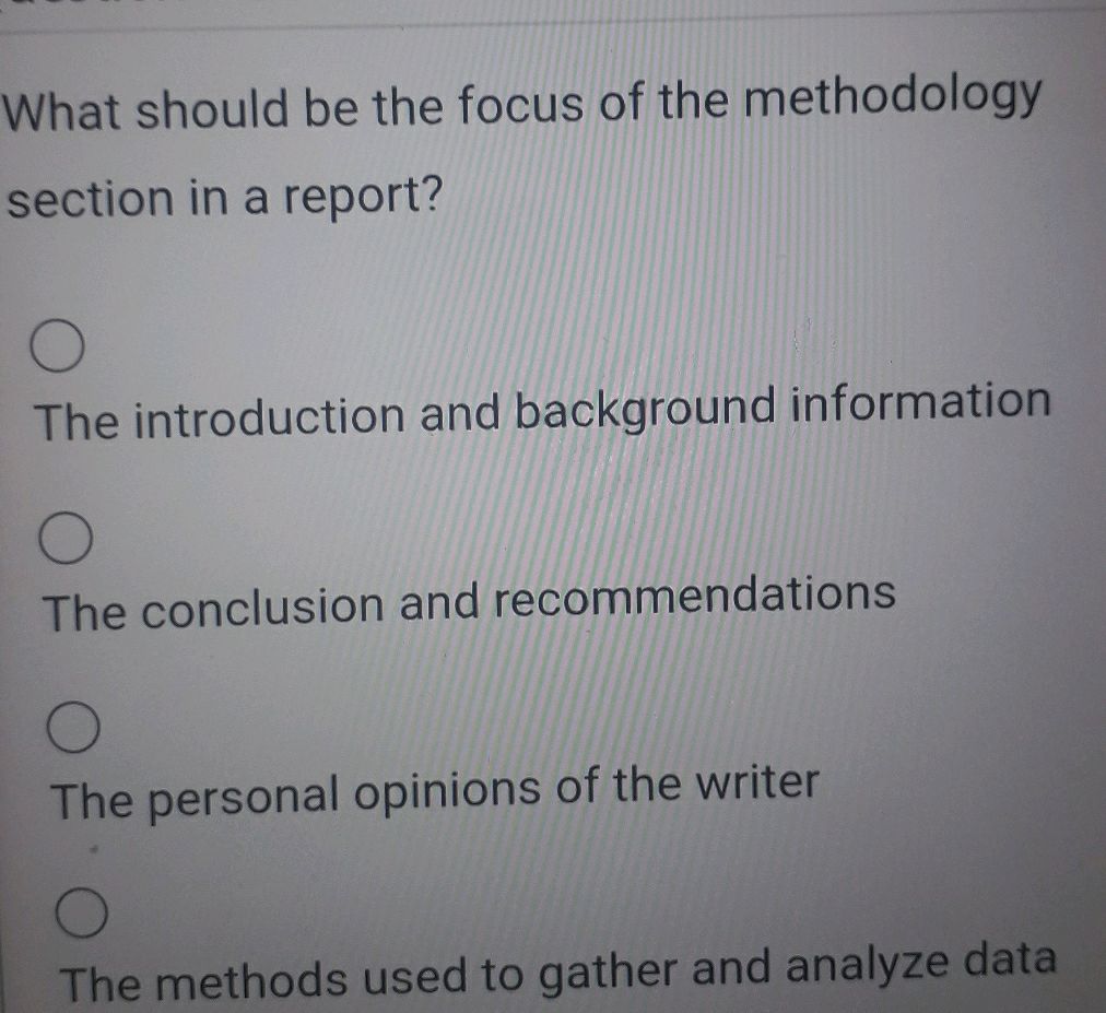 What should be the focus of the methodology | StudyX