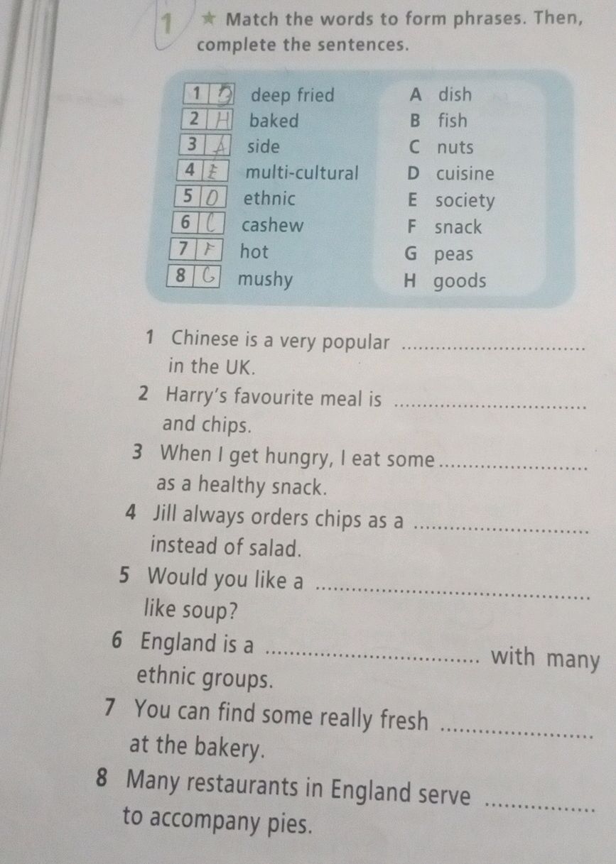 Then Form Form Match the words to form phrases. Then,