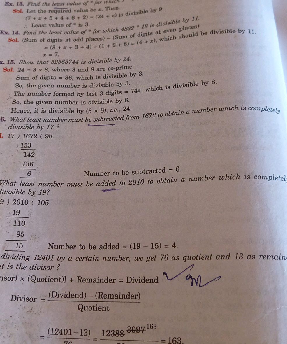 6. What least number must be subtracted from | StudyX