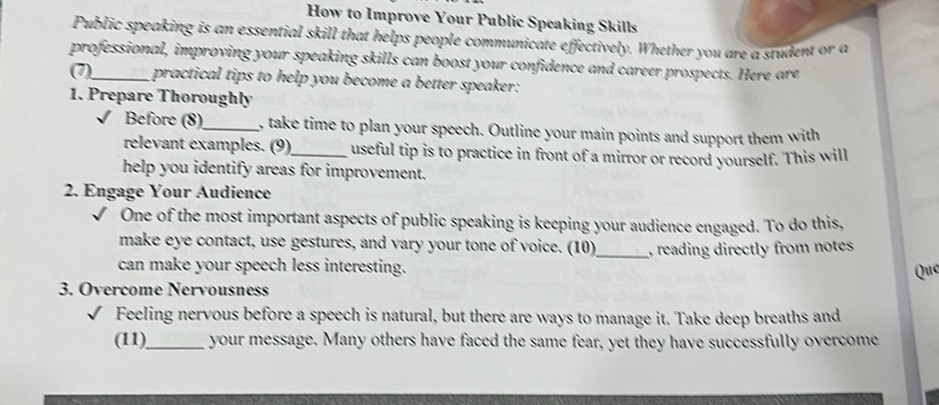 How to Improve Your Public Speaking Skills | StudyX
