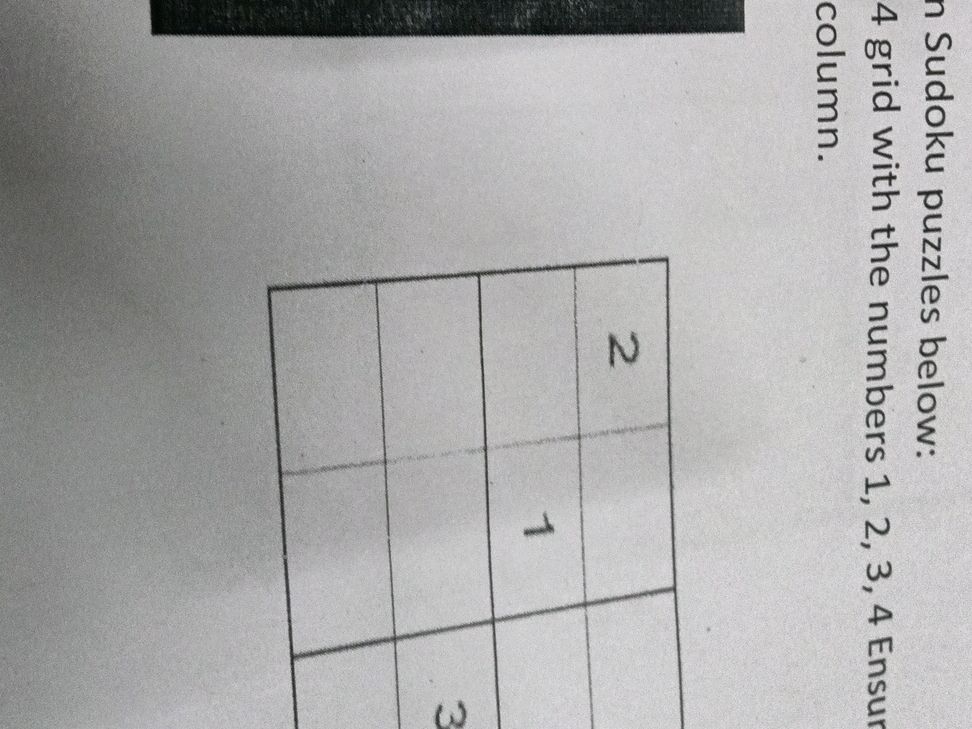 n Sudoku puzzles below: 4 grid with the | StudyX