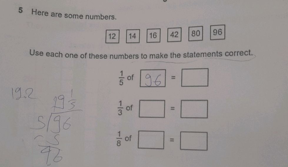 5 Here are some numbers. 12 14 16 42 80 96