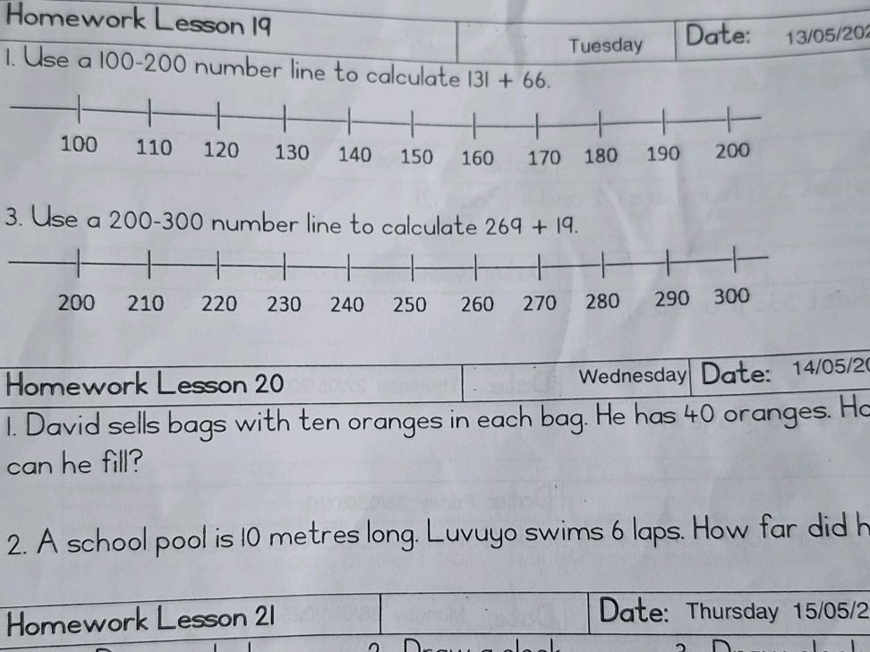 1. Use a 100-200 number line to calculate | StudyX