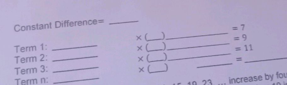Constant Difference Math Game Constant Difference= Term 1: Term 2: | StudyX