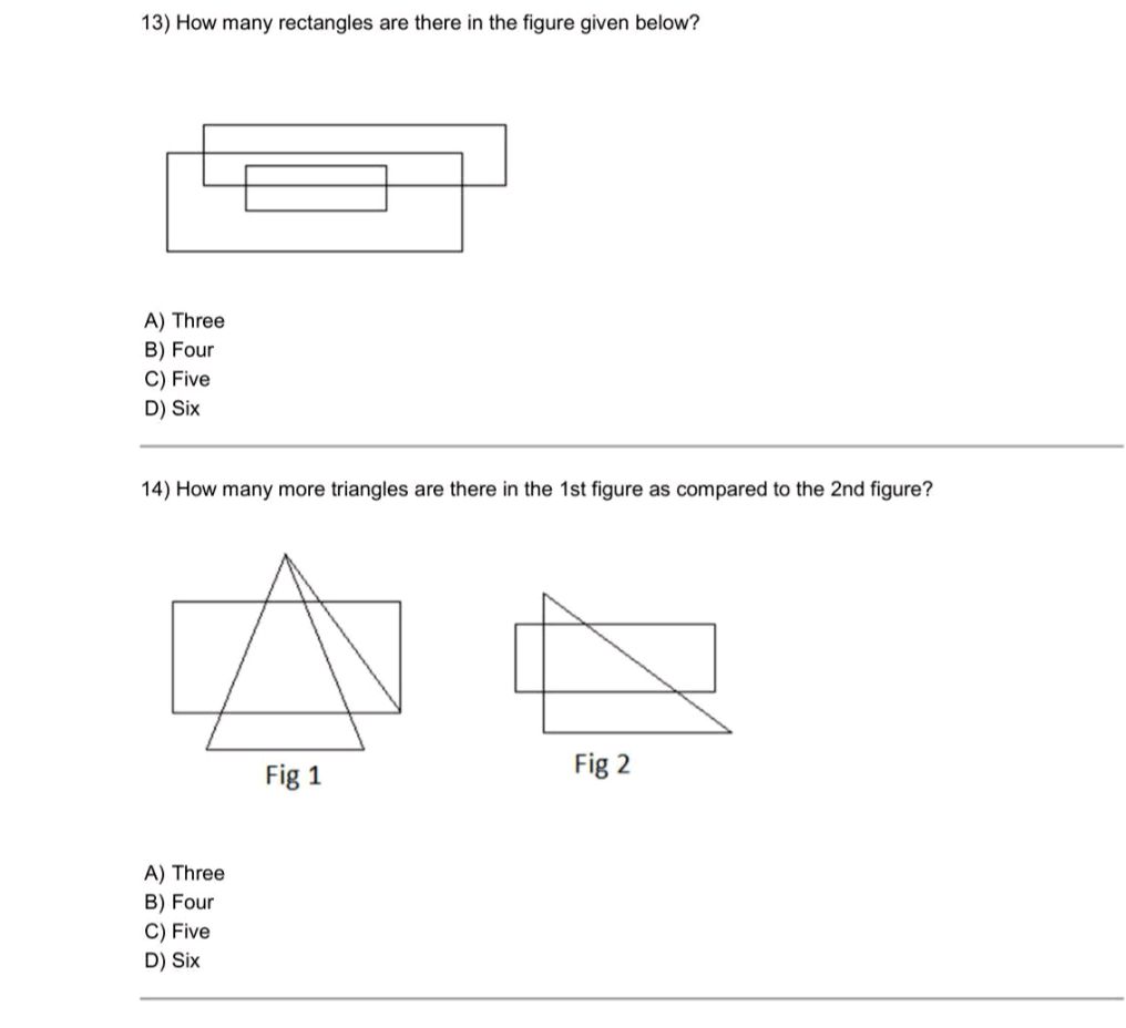 How Many Rectangles Are There Riddle 13) How many rectangles are there in the | StudyX