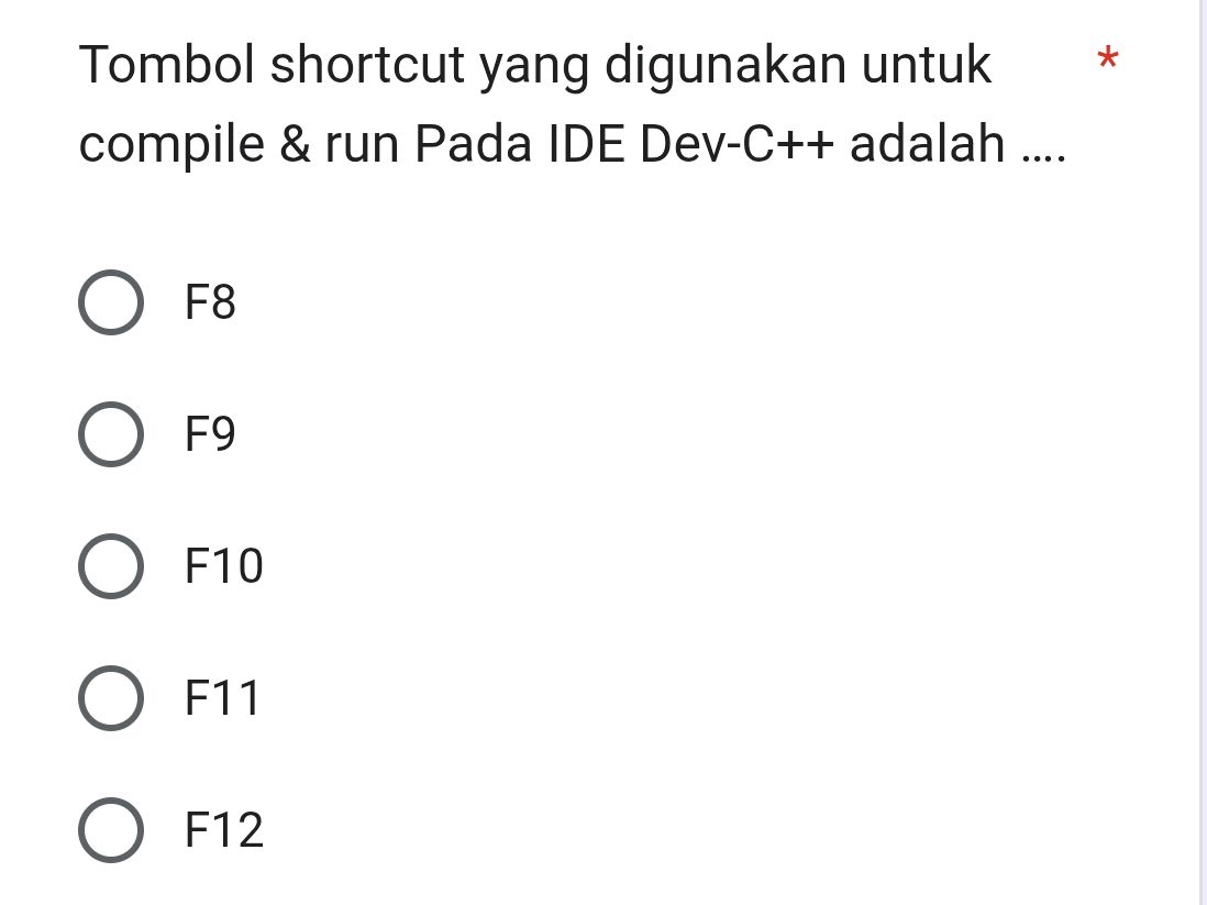 Tombol shortcut yang digunakan untuk compile | StudyX