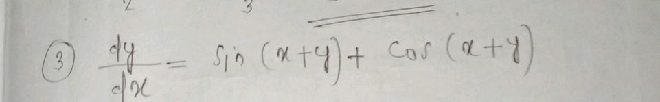 Solve differential equation dy/dx = sin(x+y) | StudyX