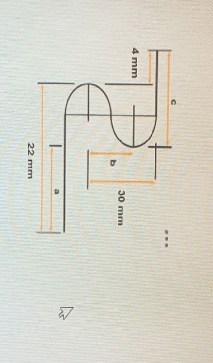 The image shows a diagram with dimensions | StudyX