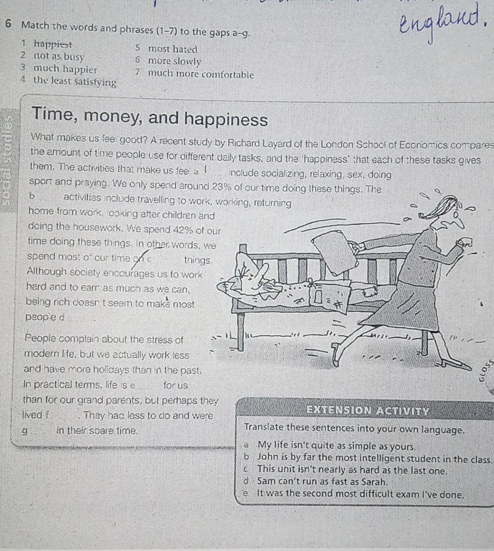 Match the words and phrases (1-7) to the | StudyX