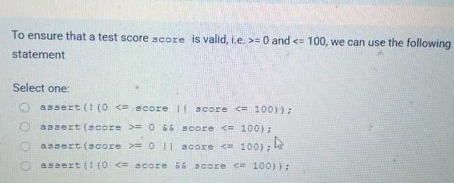 To ensure that a test score score is valid,
