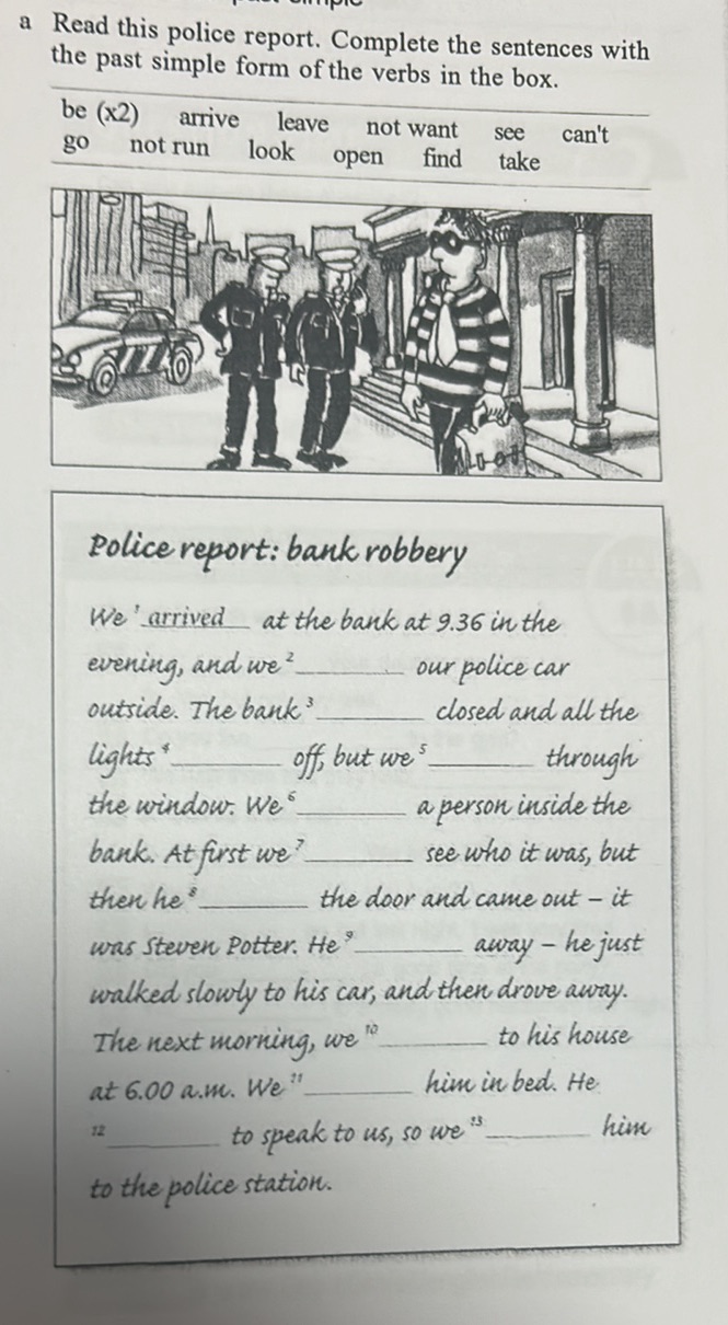 a Read this police report. Complete the | StudyX