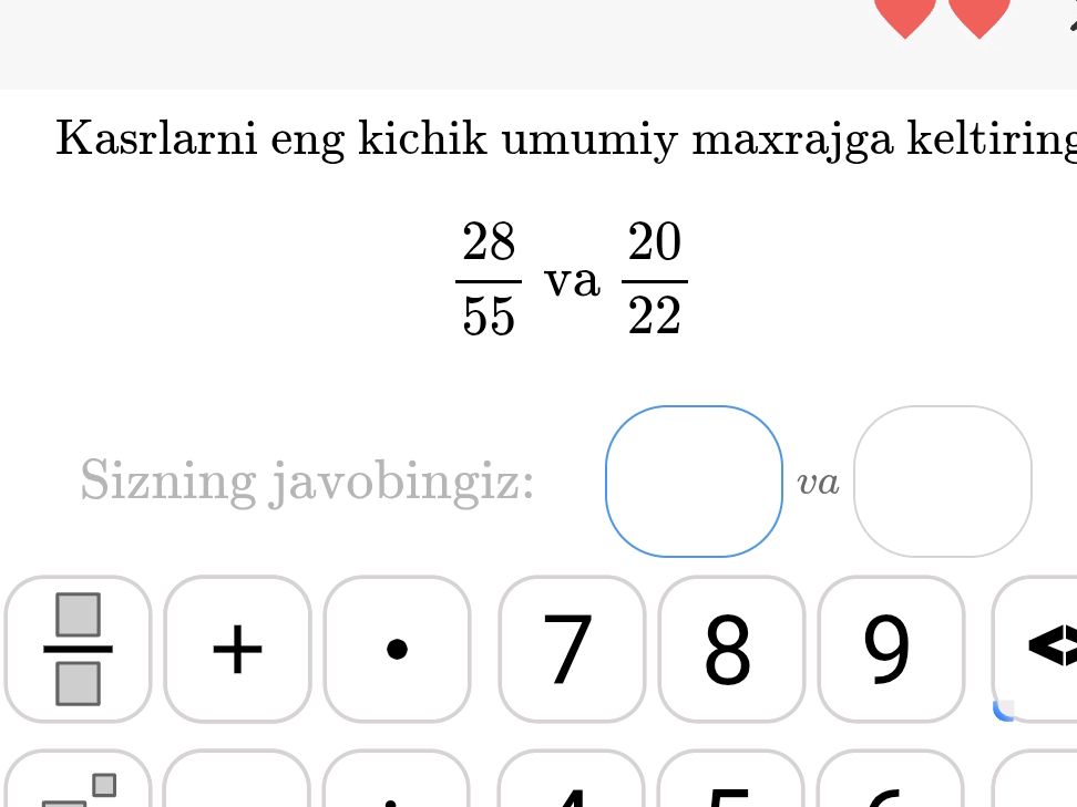 algebraik kasrlarni umumiy maxrajga keltirish 4 misollar