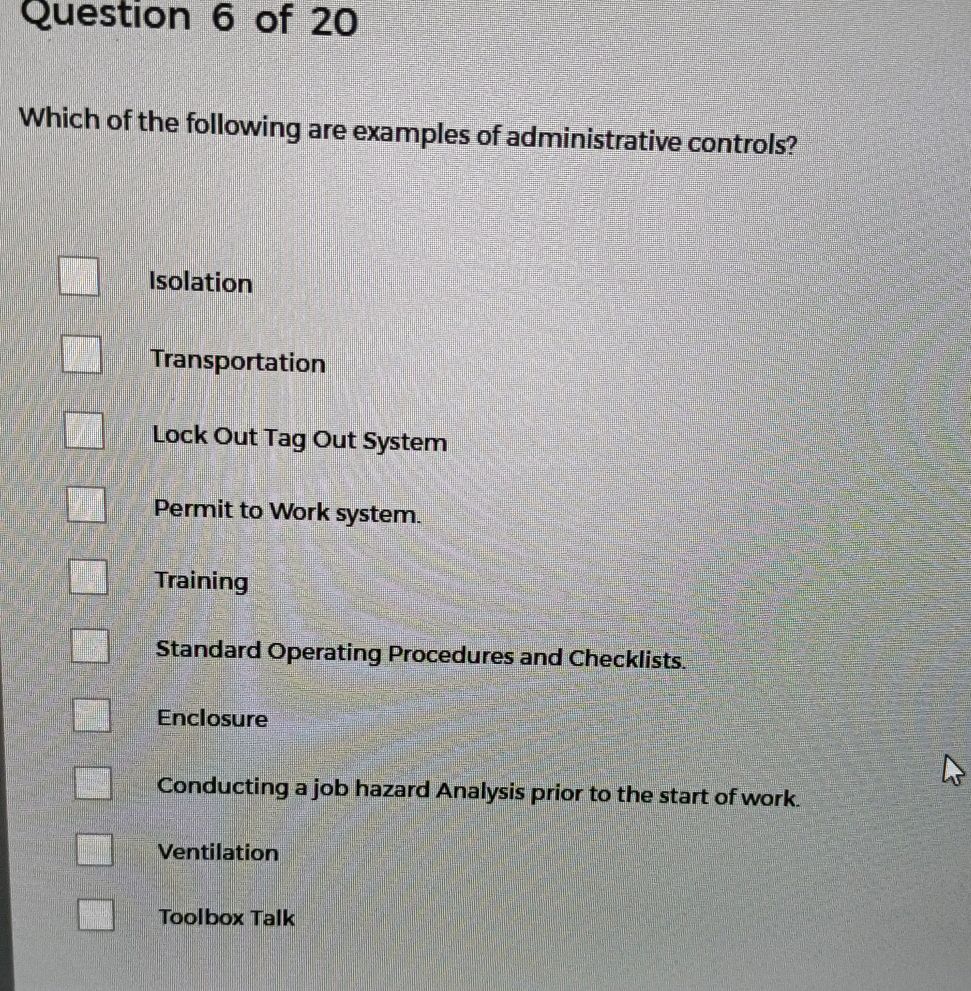 Which of the following are examples of