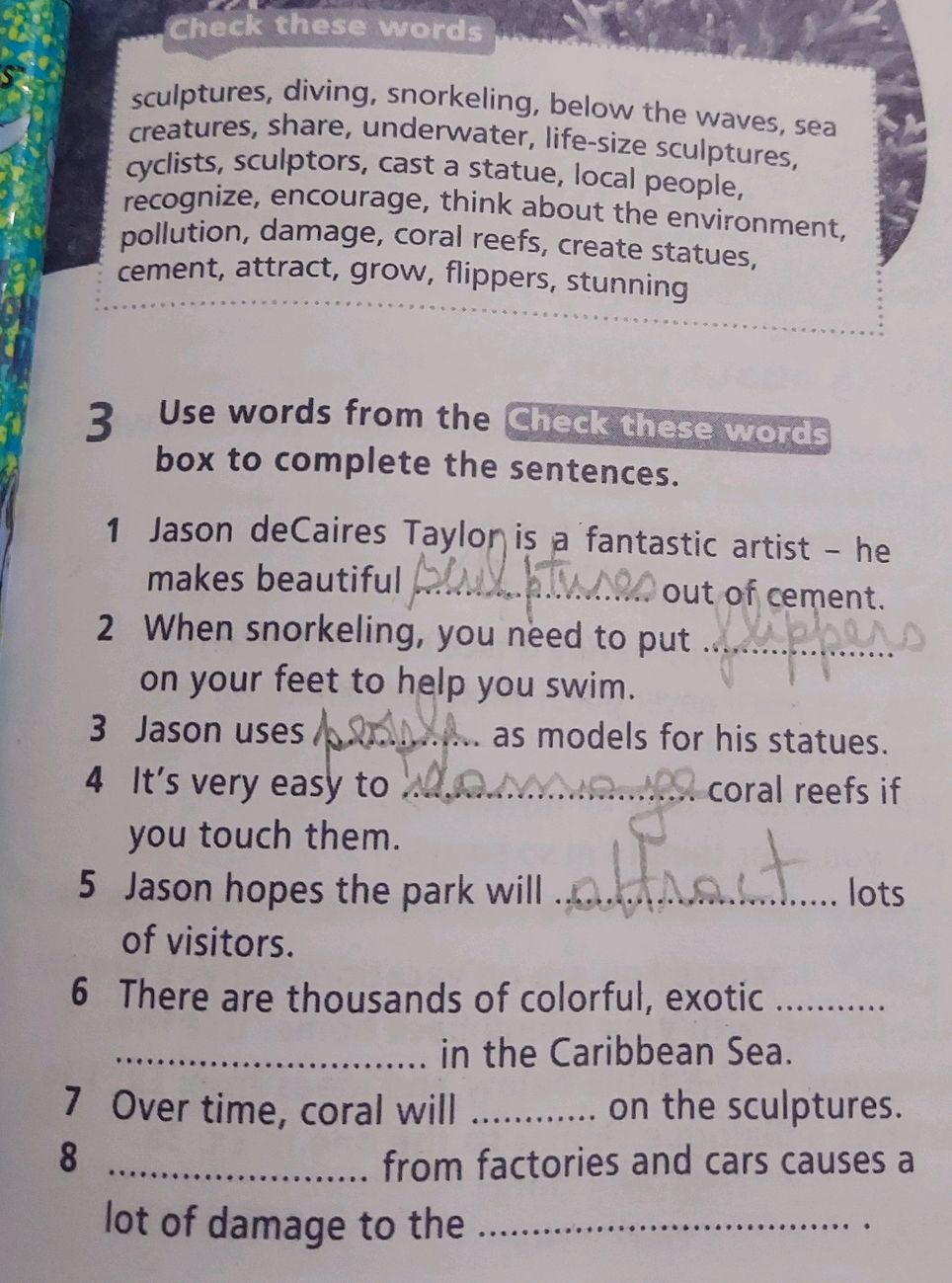 Use words from the Check these words box to | StudyX