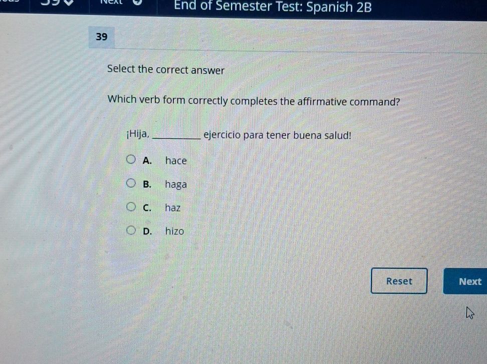Select the correct answer Which verb form | StudyX
