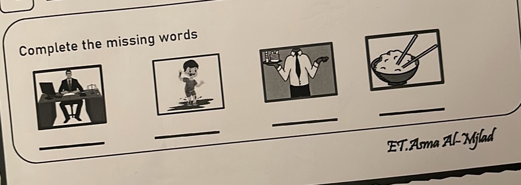 Complete the missing words There are four | StudyX