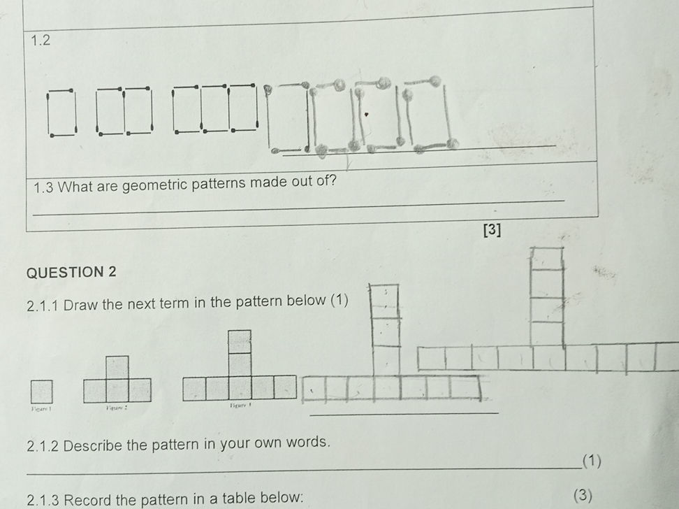 1.3 What are geometric patterns made out of? | StudyX