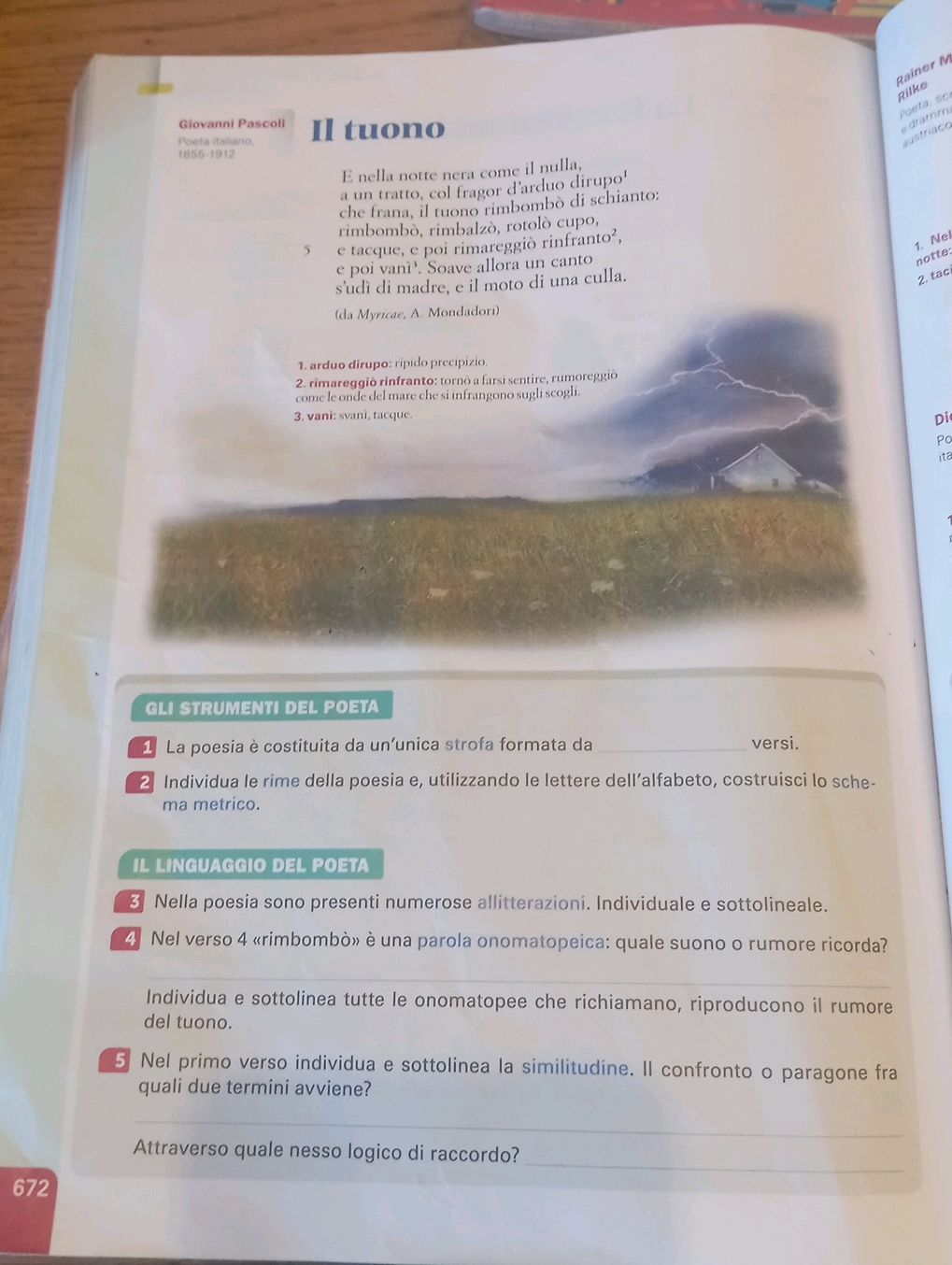 1 La poesia è costituita da un'unica strofa | StudyX