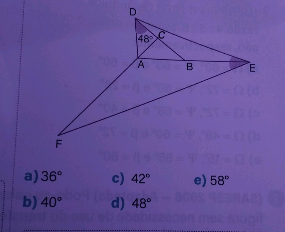Given the diagram with angle $D = 48^o$, | StudyX