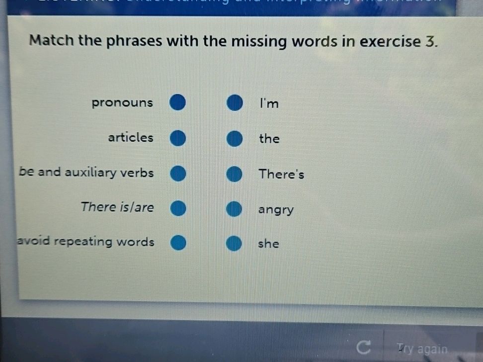 Match the phrases with the missing words in | StudyX