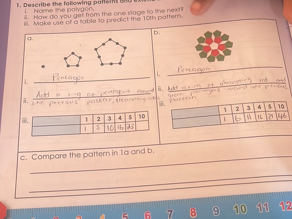 1. Describe the following patterns i. Name | StudyX