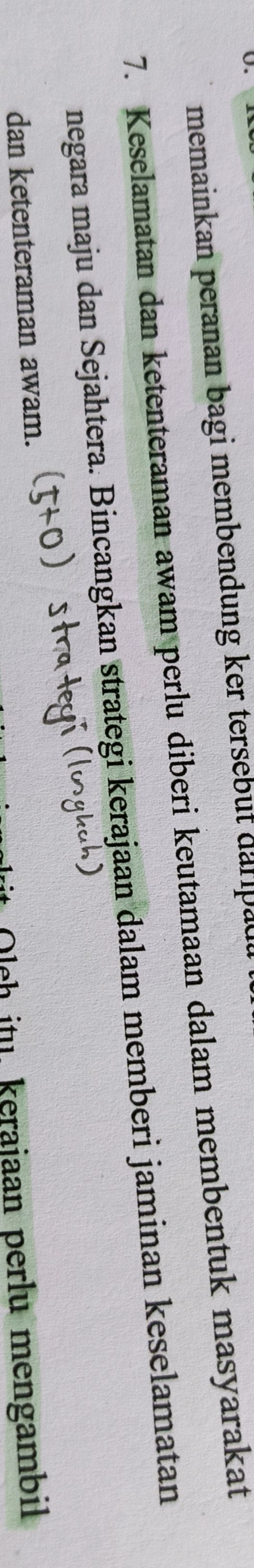 7. Keselamatan dan ketenteraman awam perlu | StudyX