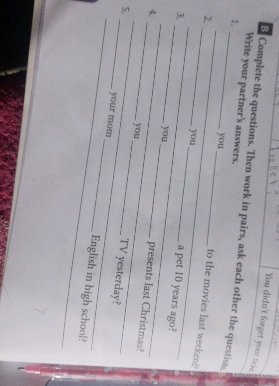 $B$ Complete the question Write your | StudyX